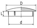 Afdichtdop (boor)gat &Oslash;2,5mm | kop &Oslash;10mm | prijs per 100st.