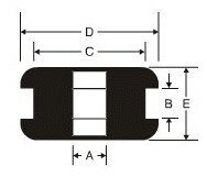 Doorvoer voor kabels tot 3,8mm | materiaal: EPDM