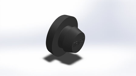 Trapdop &Oslash;18mm voor in perfo-gat &oslash;9-10mm - zwart