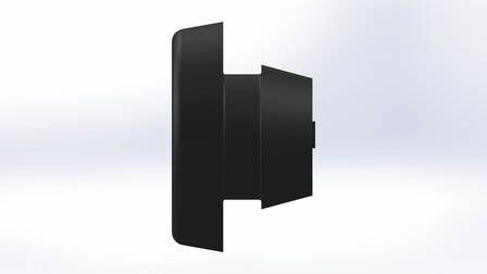Trapdop &Oslash;18mm voor in perfo-gat &oslash;9-10mm - zwart