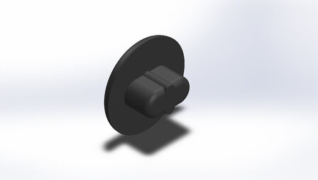 Trapdop &Oslash;32 voor in gat ovaal 18x10mm - zwart