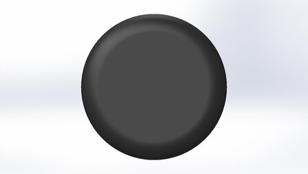 Trapdop &Oslash;32 voor in gat ovaal 18x10mm - zwart