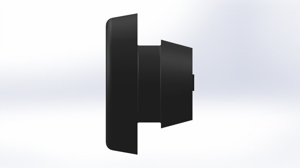Trapdop Ø18mm voor in perfo-gat ø9-10mm - zwart