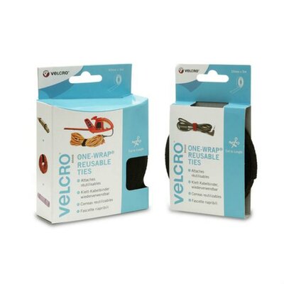 VELCOW30-5M - Velcro One Wrap® 30mm breed, zwart per rol van 5 meter afknipbaar