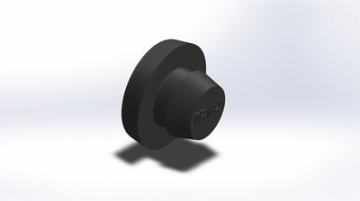 Trapdop Ø18mm voor in perfo-gat ø9-10mm - zwart