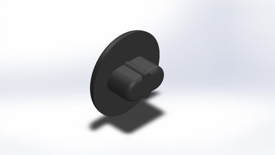 Trapdop Ø32 voor in gat ovaal 18x10mm - zwart