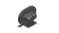 Trapdop ovaal 34x25mm voor in gat ovaal 18x10mm - Zwart