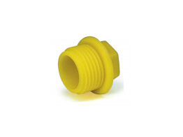 Threaded nylon plug 1/2  yellow