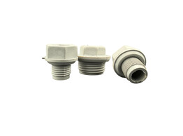 Threaded nylon plug 3/8  grey
