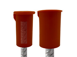 Capuchon pour barre de fer O6-16mm PVC orange