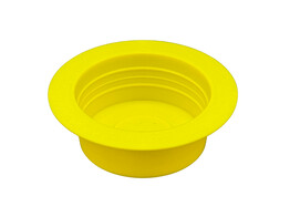 Bouchon conique a grande collerette 19-21mm D 37mm PEBD jaune