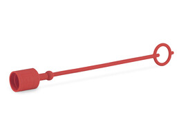 Kap met staart voor snelkoppeling  1/2  H rood.