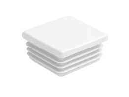 Embout carre 100x100mm pour paroi 3-6mm blanc