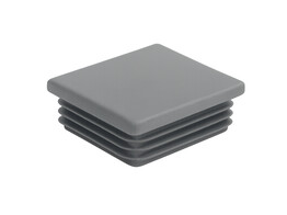 Embout carre 140x140mm pour paroi 4-7mm gris RAL7042