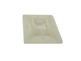 Plakzadel 28x28mmm zelfklevend Naturel  verpakt per 100st 