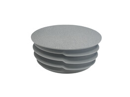Insteekdop rond met lenskop 20mm wand 0 8-2 5mm verkeersgrijs RAL7042
