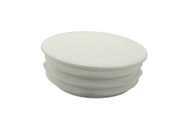 Insteekdop rond met lenskop 50mm wand 1-2 5mm wit RAL9003