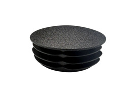 Insteekdop rond met lenskop 70mm wand 1-3mm zwart RAL9005