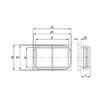 Rectangular insert 110x30mm 2-4 0mm black LDPE