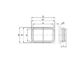 Rectangular insert 20x16mm 0 8-2 5mm black LDPE