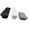 Rectangular insert 20x16mm 0 8-2 5mm black LDPE