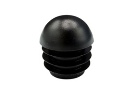 Embout rond tete spherique 50mm epaisseur de paroi tube  1 5-2 5mm noir