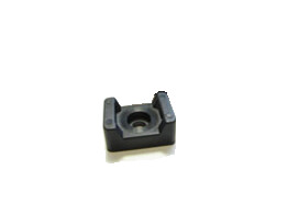 Schroefvoetje voor kabelbinder tot 9mm  21x16mm gat 5mm zwart