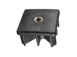 Embout carre 40x40mm filet laiton M16 pour paroi de tube 1 5mm