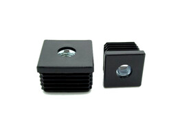 Threaded square insert 40x40mm with metal thread M10 for wallthickness 1-2mm