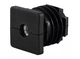 Threaded square insert 80x80mm  2-parts  metal thread M10 for wallthickness 2mm