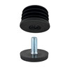rectangular insert 50x20mm  1 5-2 0mm   nylon thread M 8 black