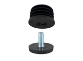 rectangular insert 50x20mm  1 5-2 0mm   nylon thread M 8 black