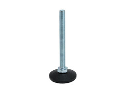 Adjustable foot O38mm M10x70mm swivelling foot
