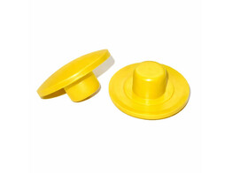Trapdop O38-39mm voor in gat o15-16mm - Geel