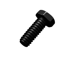 Bout zeskant Nylon 6.6 M10x50mm SW 17 - DIN933 Zwart